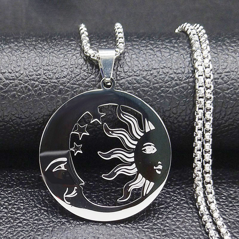 Wholesale five-pointed star necklace stainless steel necklace